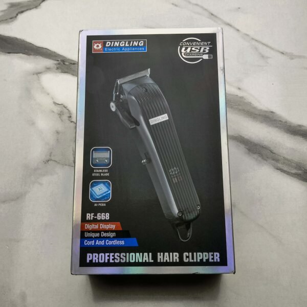 Dingling RF-1971 Professional Hair Clipper – Adjustable Cutting Length, Stainless Steel Blades, Ergonomic Design | Glamole