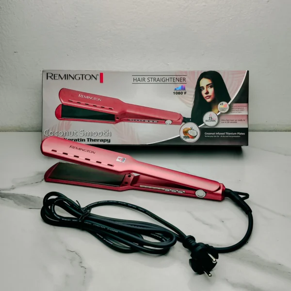 Glamole Professional Wide Plate Ceramic Hair Straightener – Wet & Dry Use, 30 Sec Fast Heat
